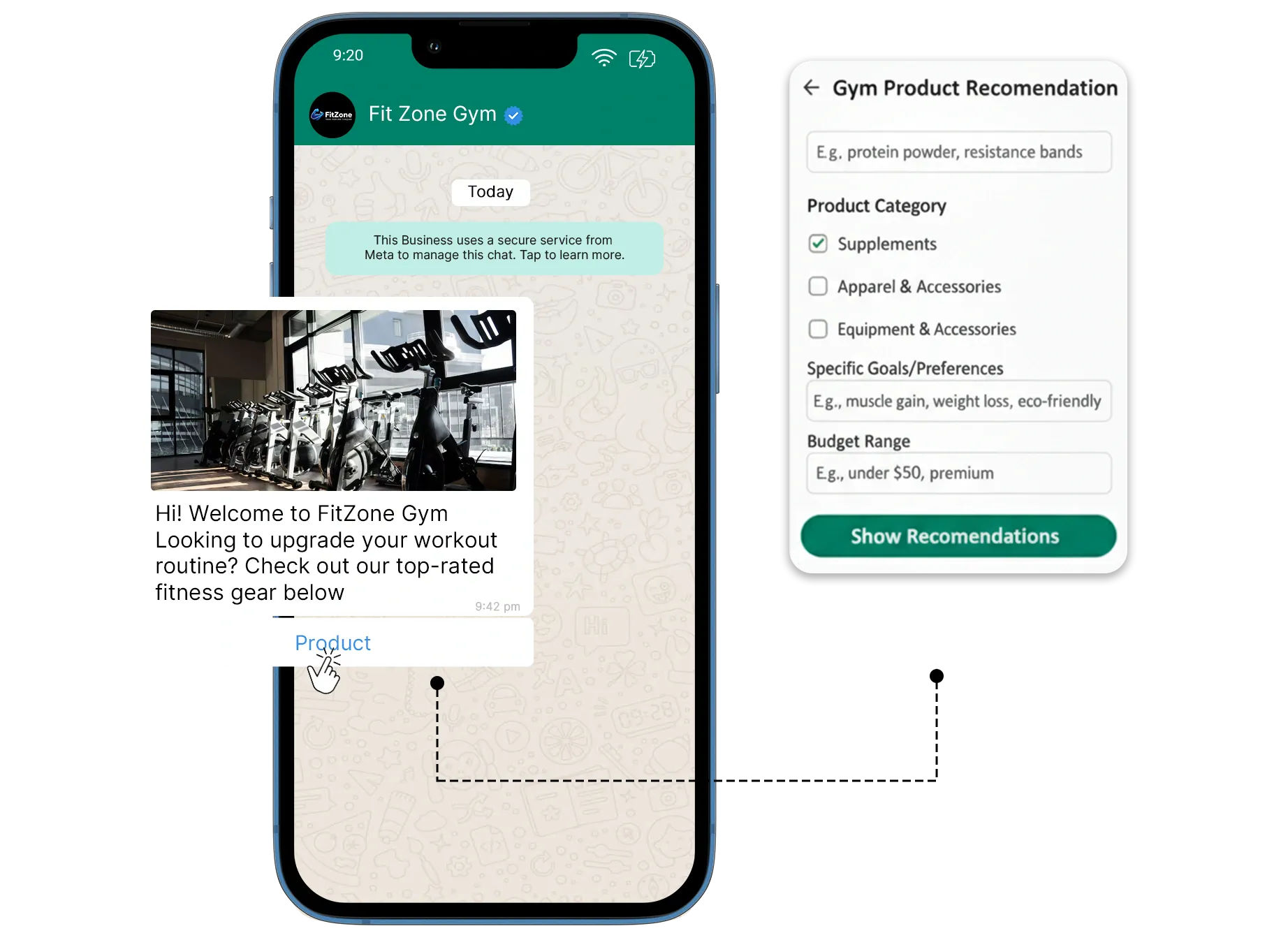 Product Recommendations with WhatsApp Forms