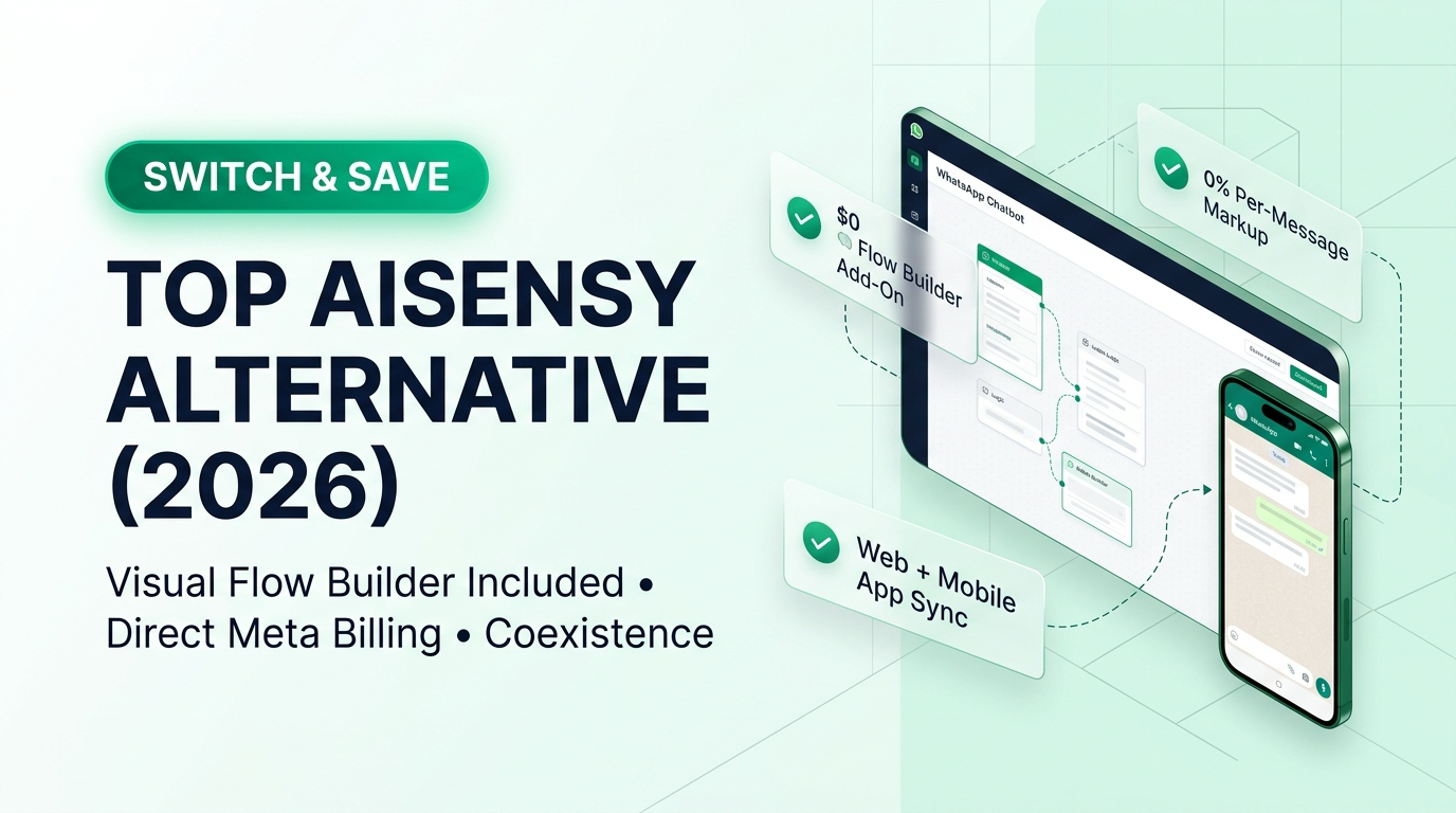 Top AiSensy Alternative for Growing Teams: Included Flow Builder and Direct Meta Billing (2026)