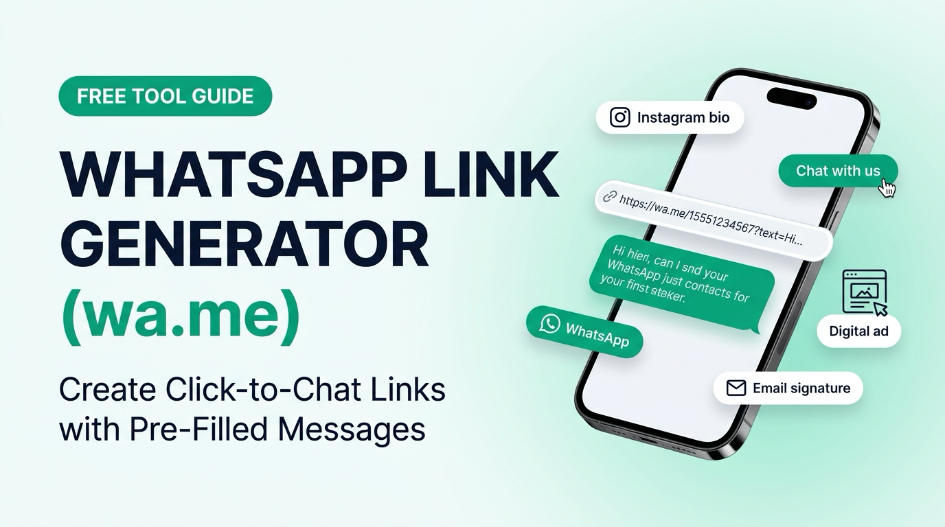 How to Create a WhatsApp Chat Link (wa.me) With Pre-Filled Messages for Ads, Instagram, and Websites